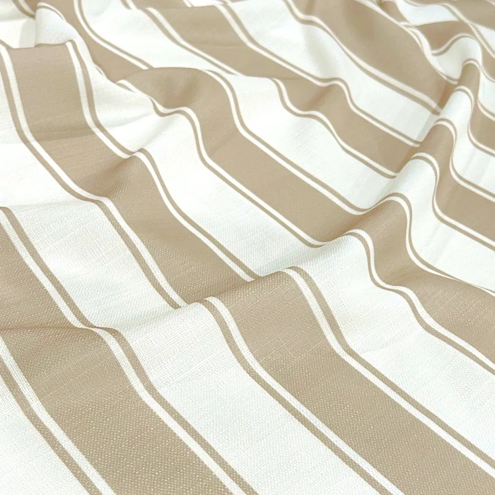 Cabana Stripe (Slub Print) Drapery Panels (58" Wide) / 9 Print