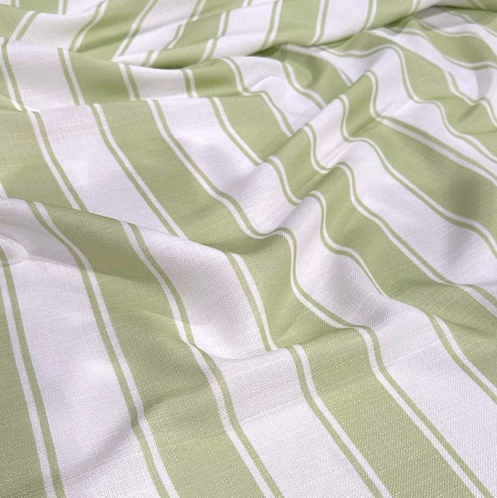 Cabana Stripe (Slub Print) Drapery Panels (58" Wide) / 9 Print
