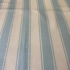 Cabana Stripe (Slub Print) Table Runner in Lt Blue / White