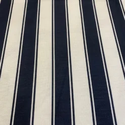 Cabana Stripe (Slub Print) Table Runner in Black / White