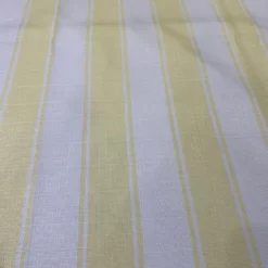 Cabana Stripe (Slub Print) Table Runner in Yellow / White
