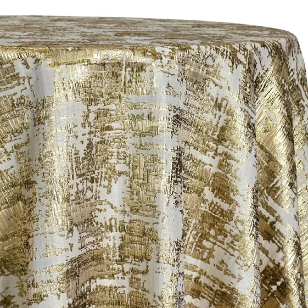 Calypso Jacquard (Reversible) Table Linen in Gold