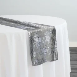 Calypso Jacquard (Reversible) Table Runner in Silver