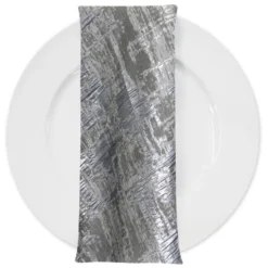 Calypso Jacquard (Reversible) Table Napkin in Silver