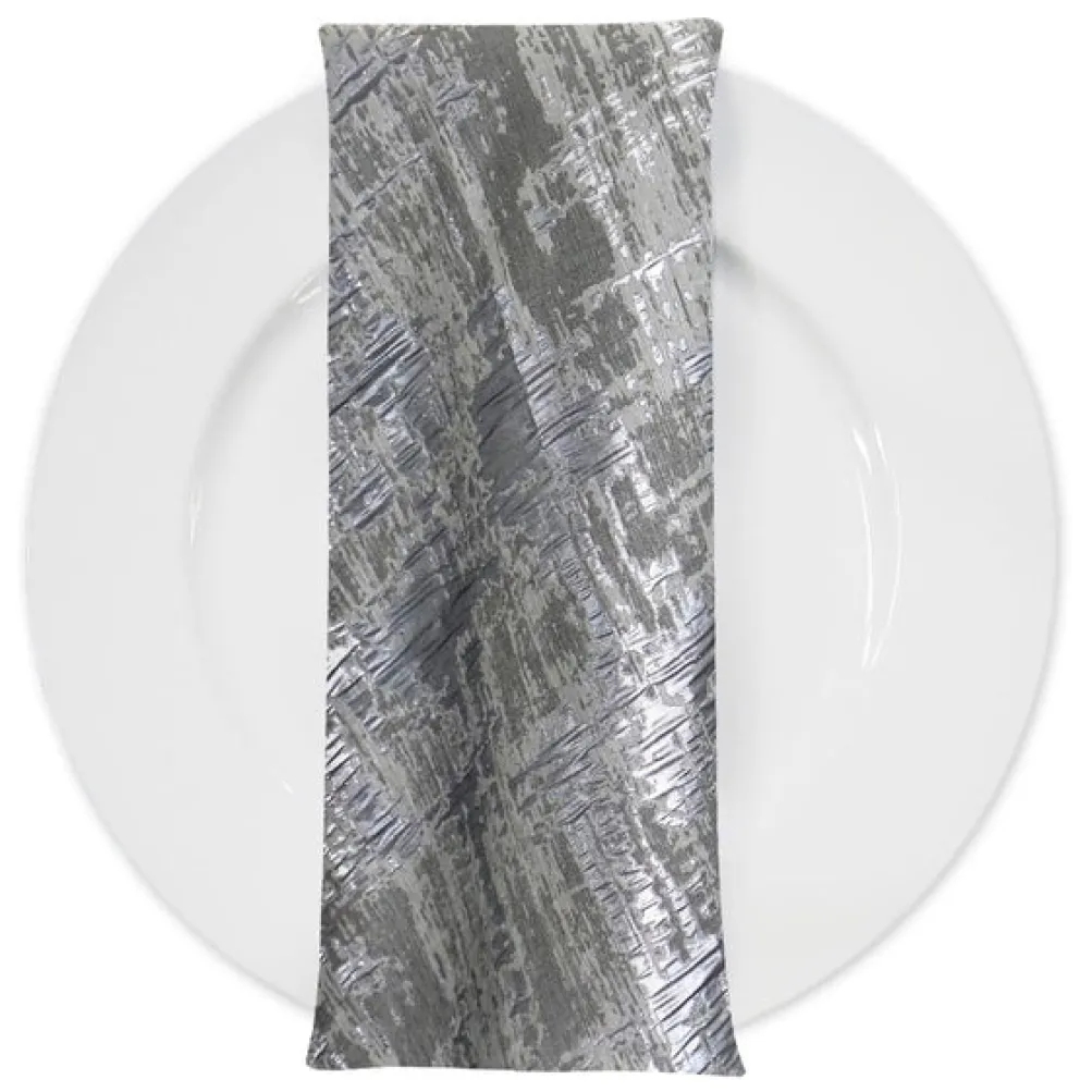 Calypso Jacquard (Reversible) Table Napkin in Silver