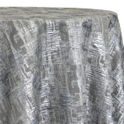 Calypso Jacquard (Reversible) Table Linen in Silver