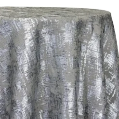 Calypso Jacquard (Reversible) Table Linen in Silver