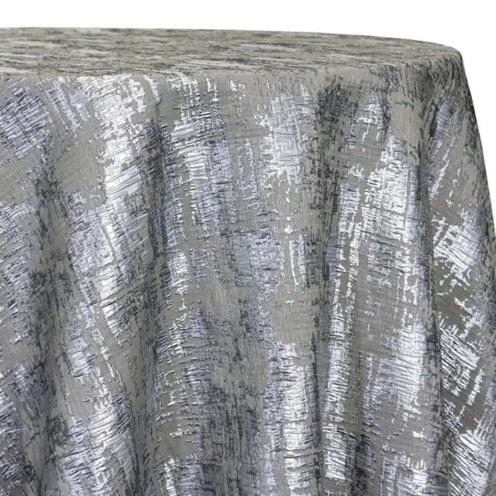 Calypso Jacquard (Reversible) Table Linen in Silver