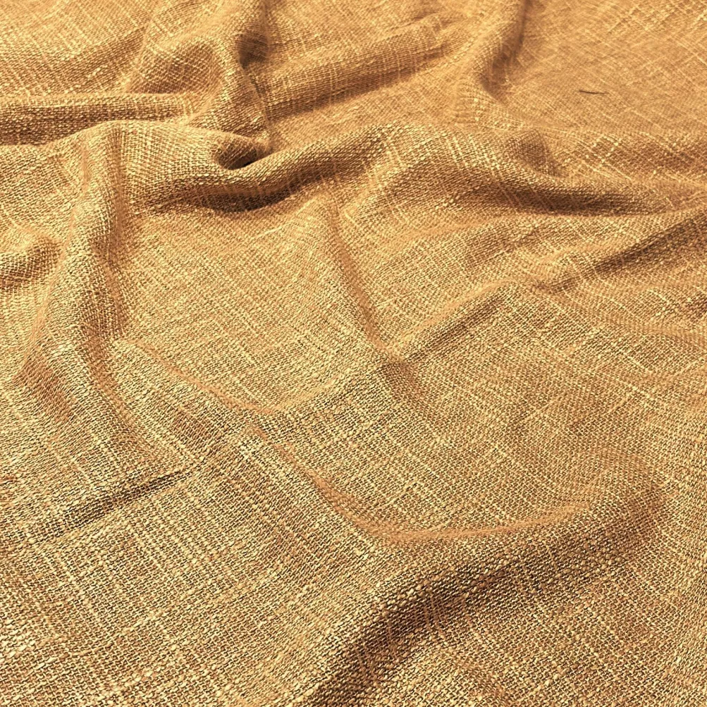 Capri Slub Linen Table Linen in Lt Gold