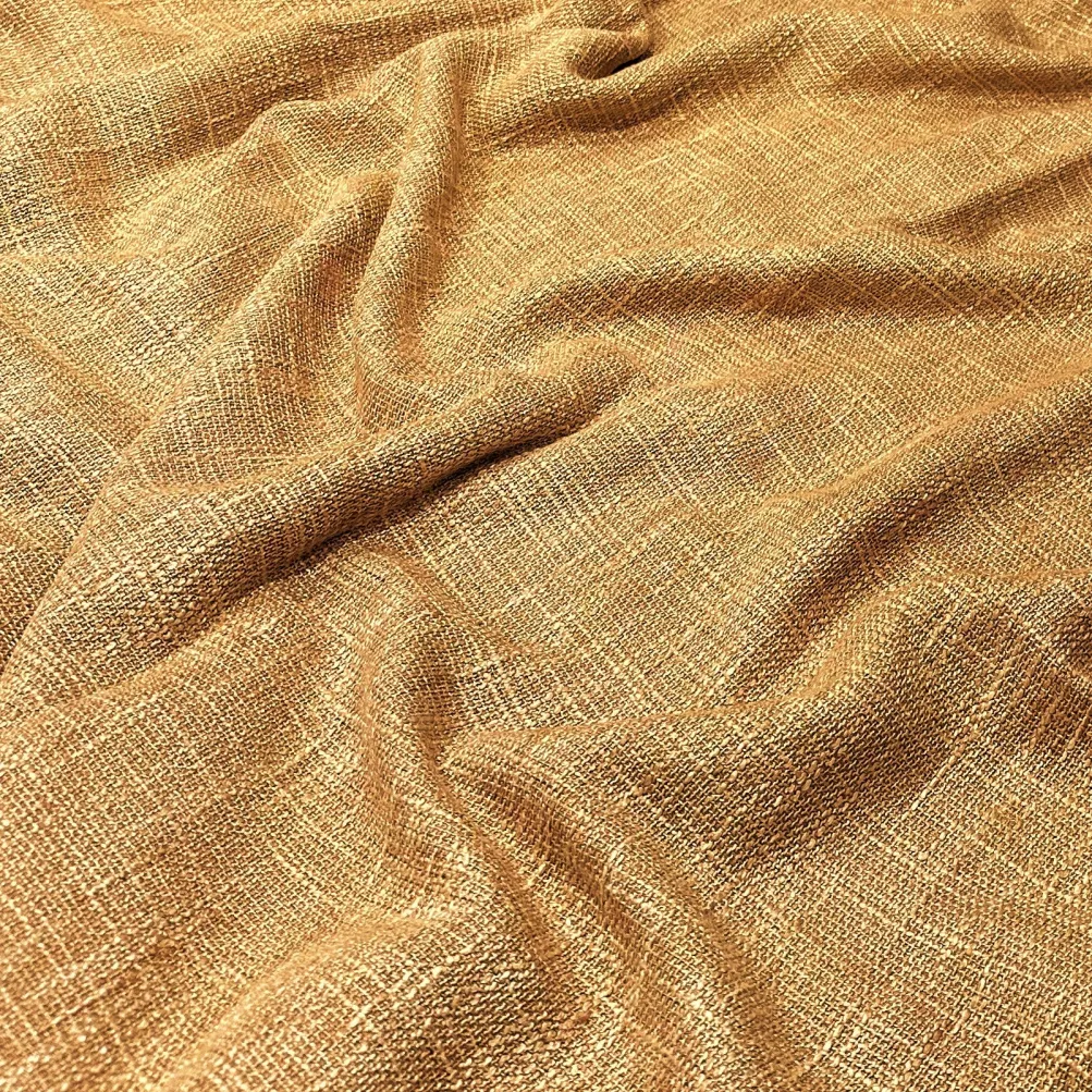Capri Slub Linen Table Linen in Lt Gold
