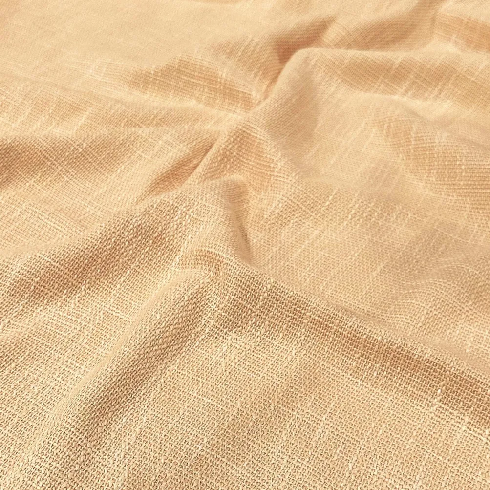 Capri Slub Linen Table Linen in Champagne