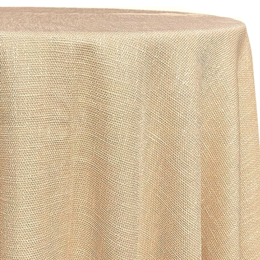Capri Slub Linen Table Linen in Champagne