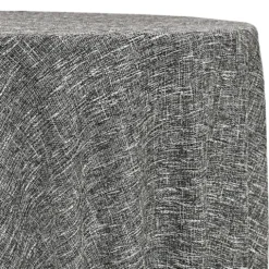 Capri Slub Linen Table Linen in Charcoal