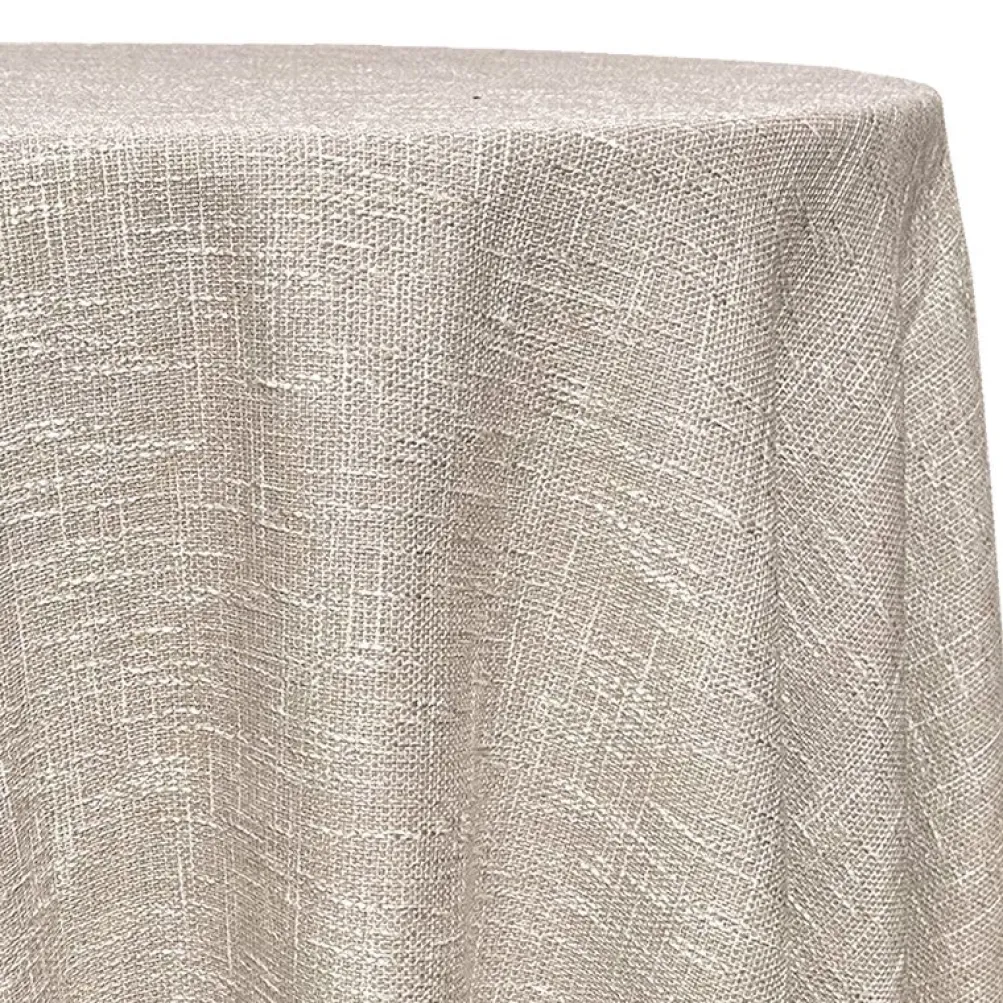 Capri Slub Linen Table Linen in Taupe