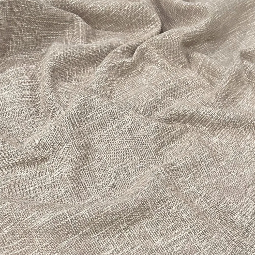 Capri Slub Linen Table Linen in Taupe
