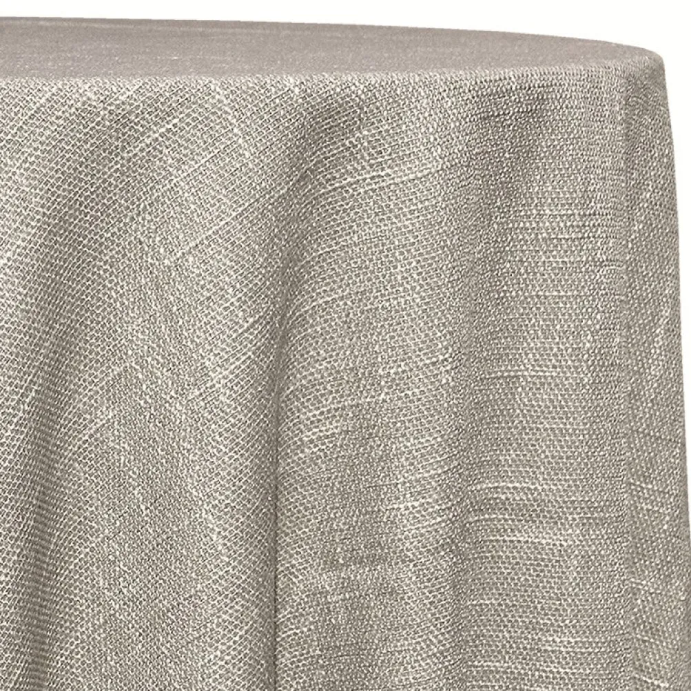 Capri Slub Linen Table Linen in Silver