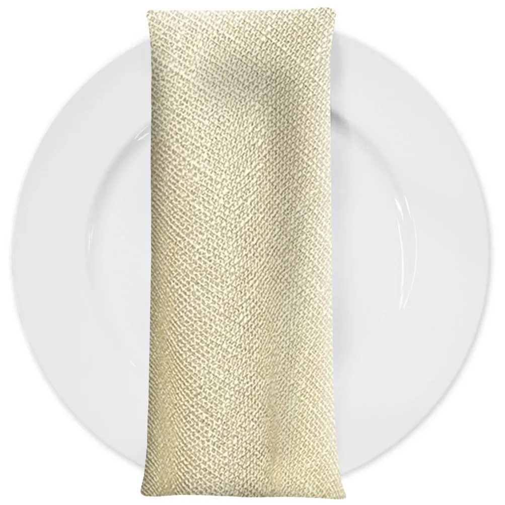 Capri Slub Linen Table Napkin in Ivory