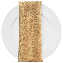 Capri Slub Linen Table Napkin in Lt Gold