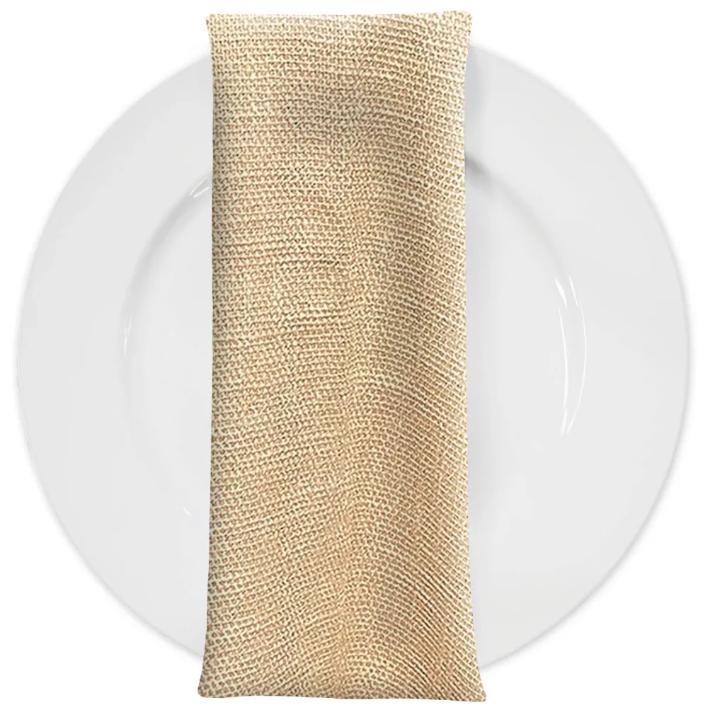 Capri Slub Linen Table Napkin in Champagne
