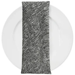 Capri Slub Linen Table Napkin in Charcoal