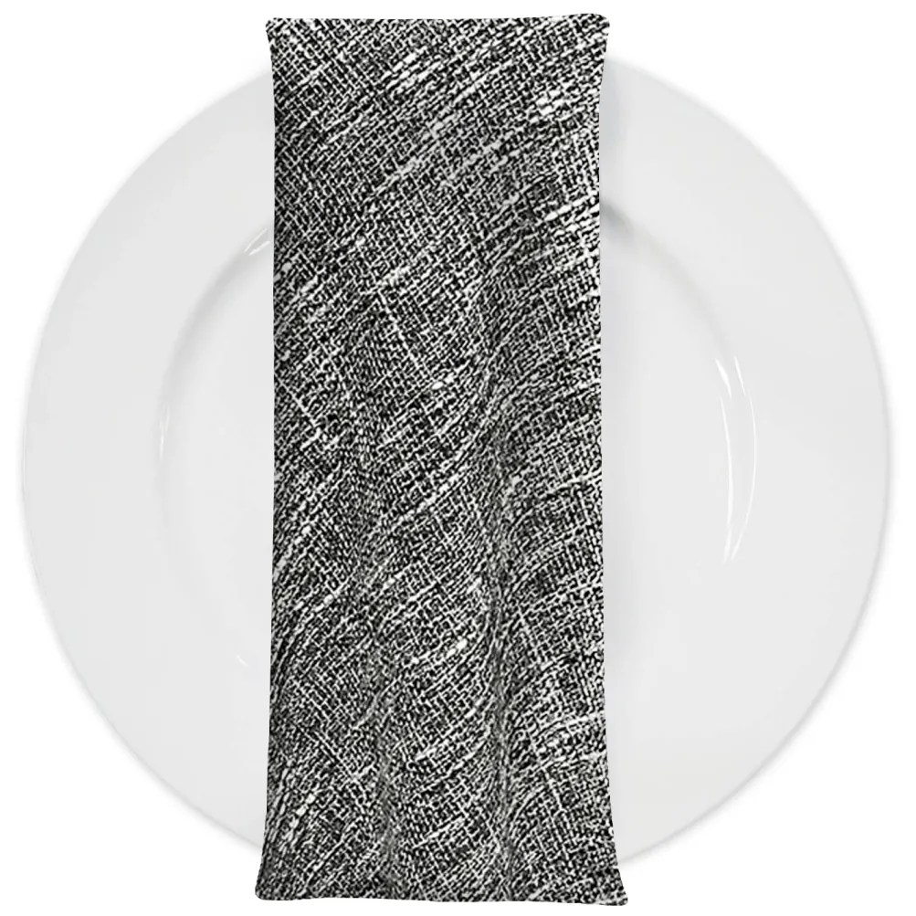 Capri Slub Linen Table Napkin in Charcoal