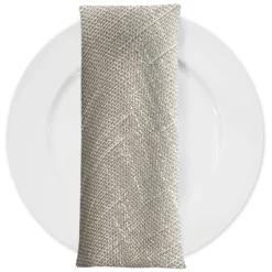 Capri Slub Linen Table Napkin in Silver
