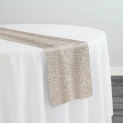 Capri Slub Linen Table Runner in Taupe