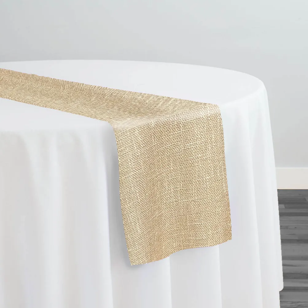 Capri Slub Linen Table Runner in Wheat