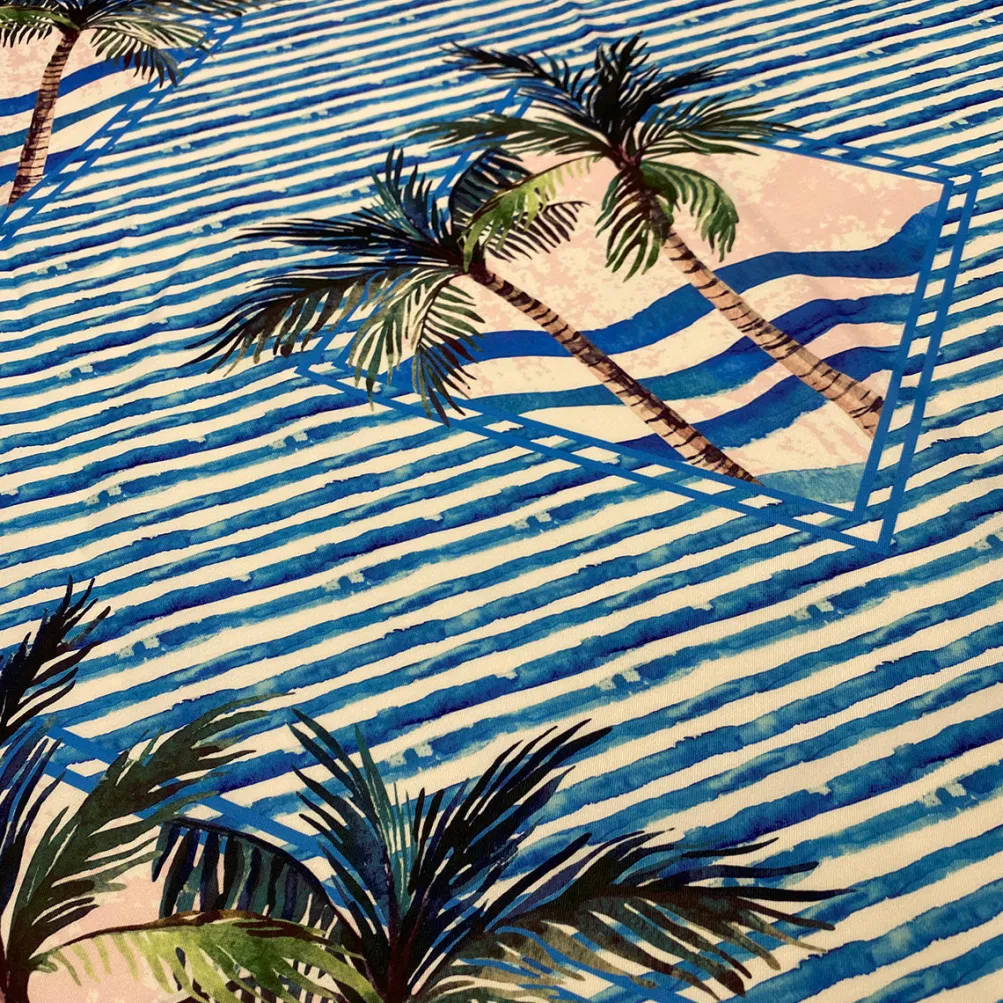Caribbean Blues (Poly Print) Table Linen