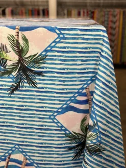 Caribbean Blues (Poly Print) Table Linen