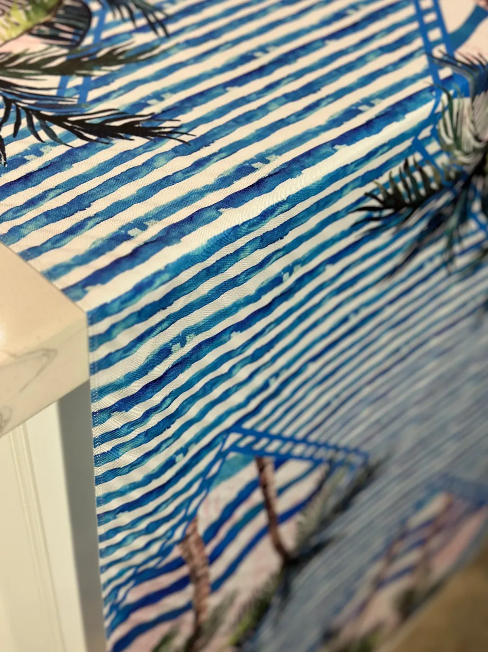 Caribbean Blues (Poly Print) Table Linen