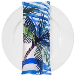Caribbean Blues (Poly Print) Table Napkin
