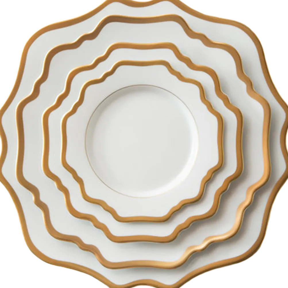 Casablanca Porcelain Collection in White/Gold