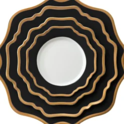 Casablanca Porcelain Collection in Black/Gold