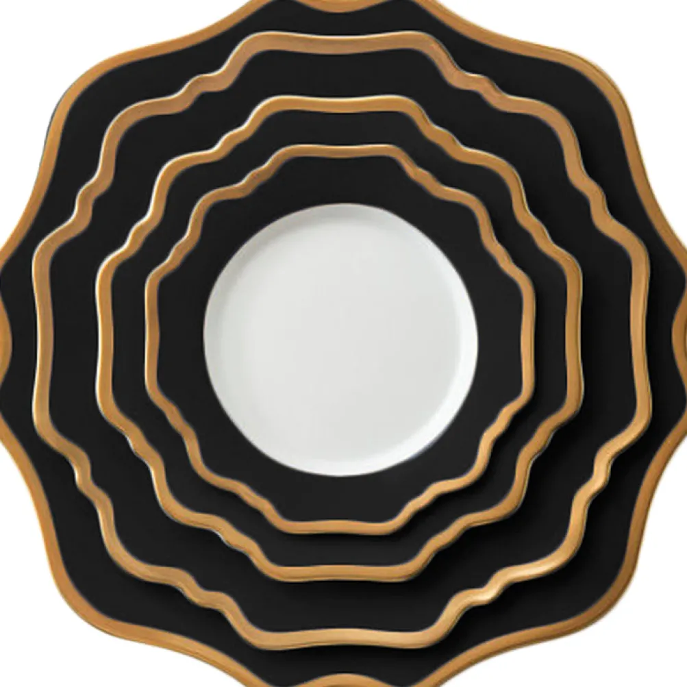Casablanca Porcelain Collection in Black/Gold