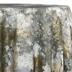 Cascade Jacquard Table Linen in Grey and Gold