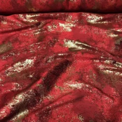 Cascade Jacquard Table Napkin in Red and Gold