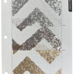 Chevron Glitz Sequins Table Linen in Gold
