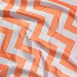 Chevron Print (Lamour) Table Linen in Orange and White