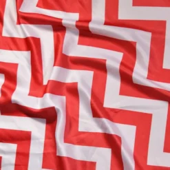 Chevron Print (Lamour) Table Linen in Red and White