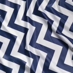 Chevron Print (Lamour) Table Runner in Navy and White