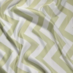 Chevron Print (Lamour) Table Runner in Sage and White