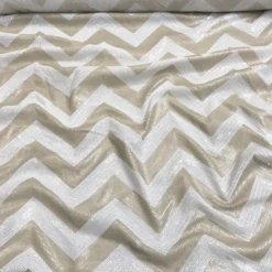 Chevron Sequins Table Runner in Gold