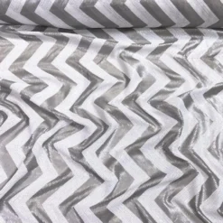 Chevron Sequins Table Runner in Silver