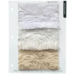 Chiffon Rose (3D) Table Linen in Khaki