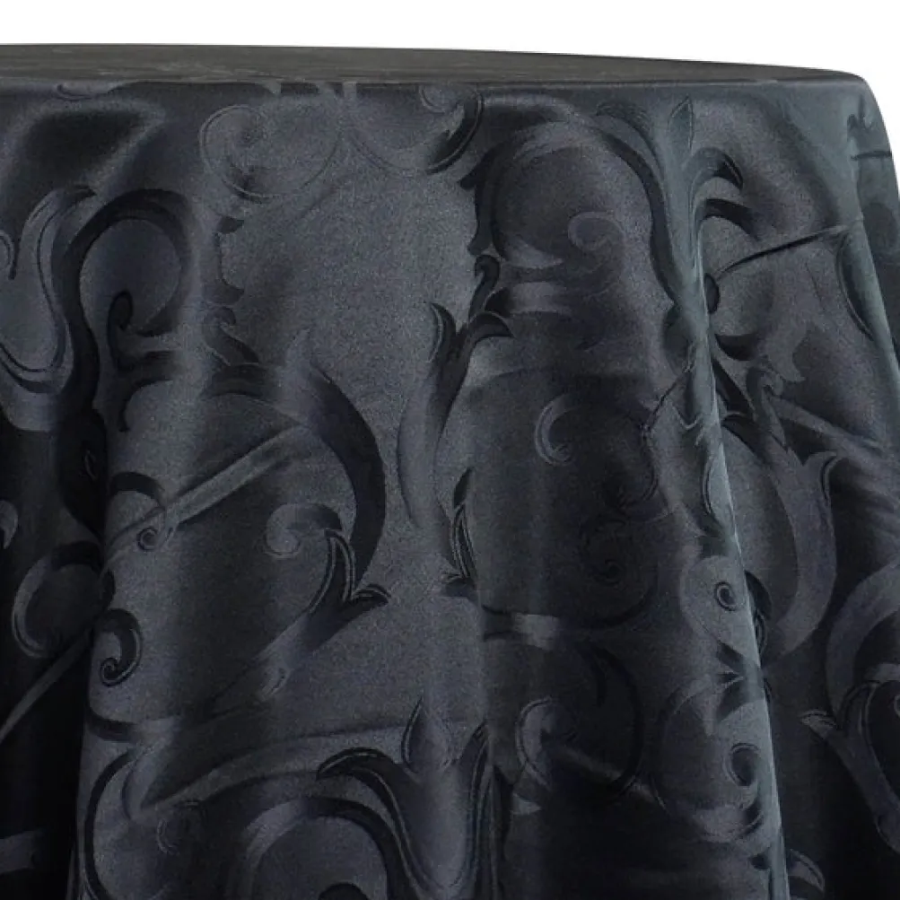 Chopin Jacquard Table Linen in Black