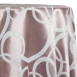 Cirque Jacquard (Reversible) Table Linen in Dusty Rose