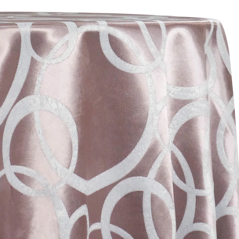 Cirque Jacquard (Reversible) Table Linen in Dusty Rose