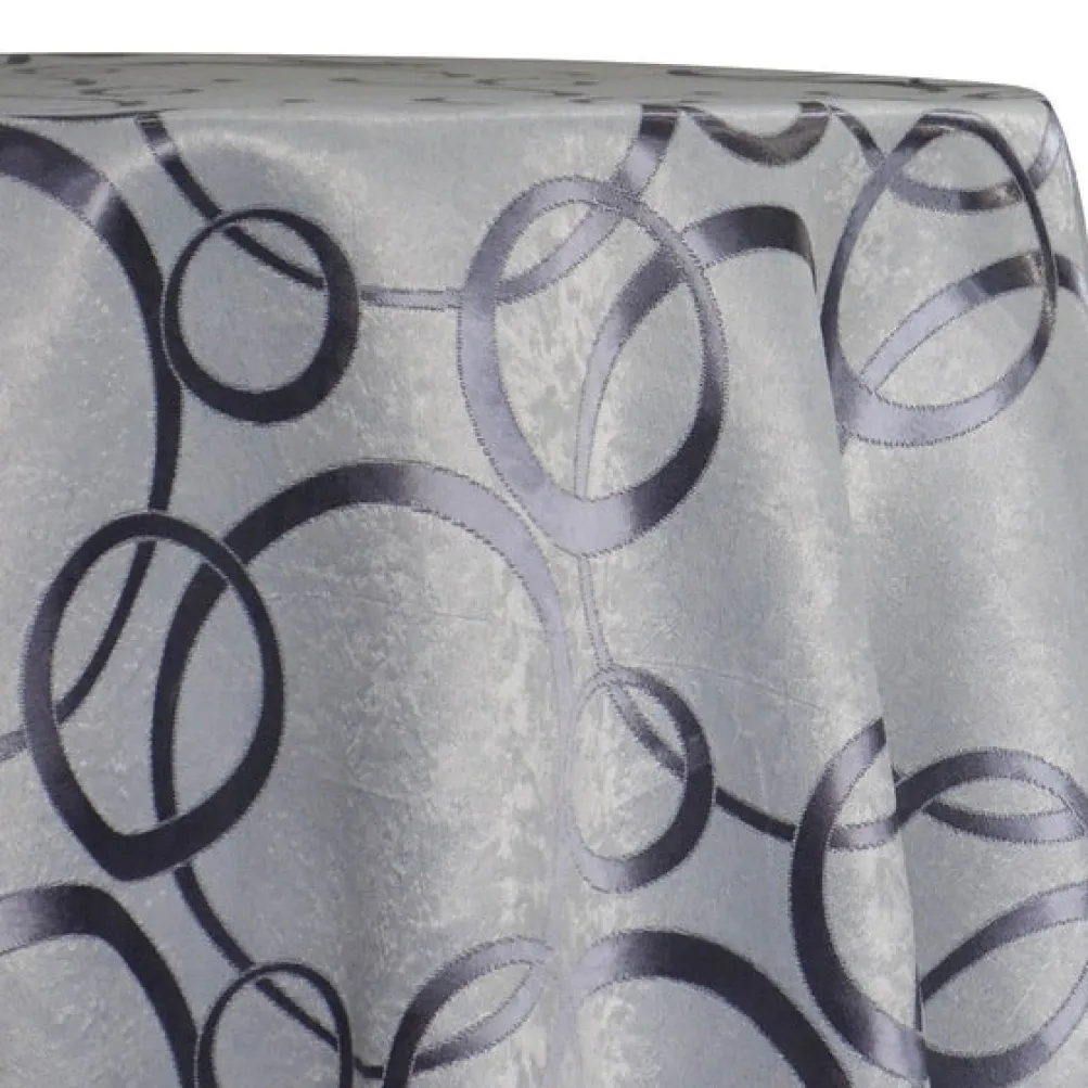 Cirque Jacquard (Reversible) Table Linen in Purple Grey
