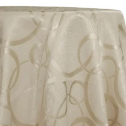 Cirque Jacquard (Reversible) Table Linen in Ivory